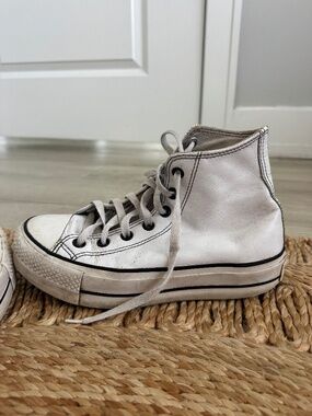 White Leather Converse